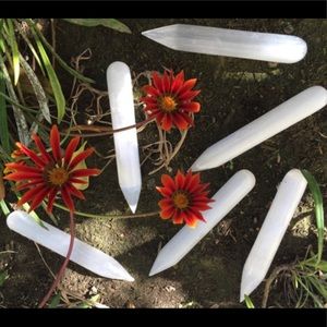 Selenite Wand Points